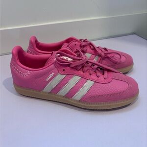 adidas Samba Pink Sneakers with White Stripes